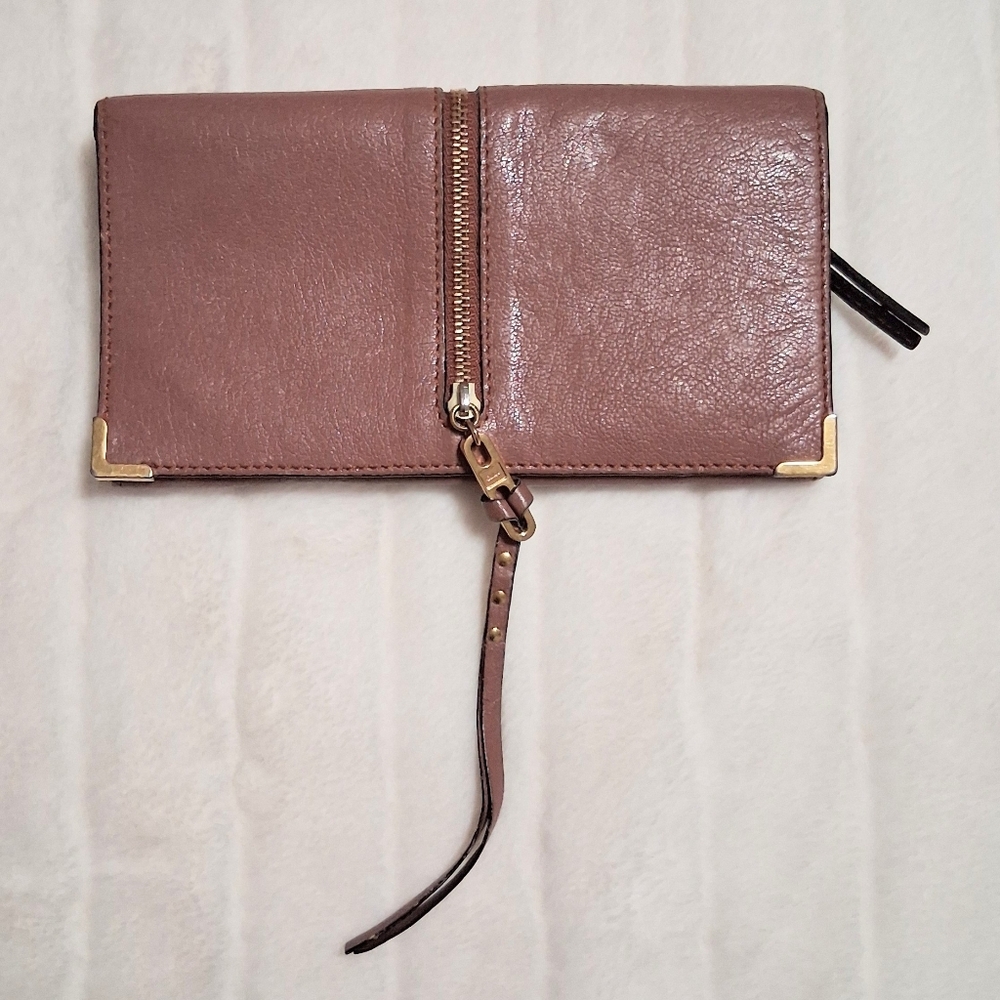 Chloe zipper Ghost Clampshell leather long wallet.